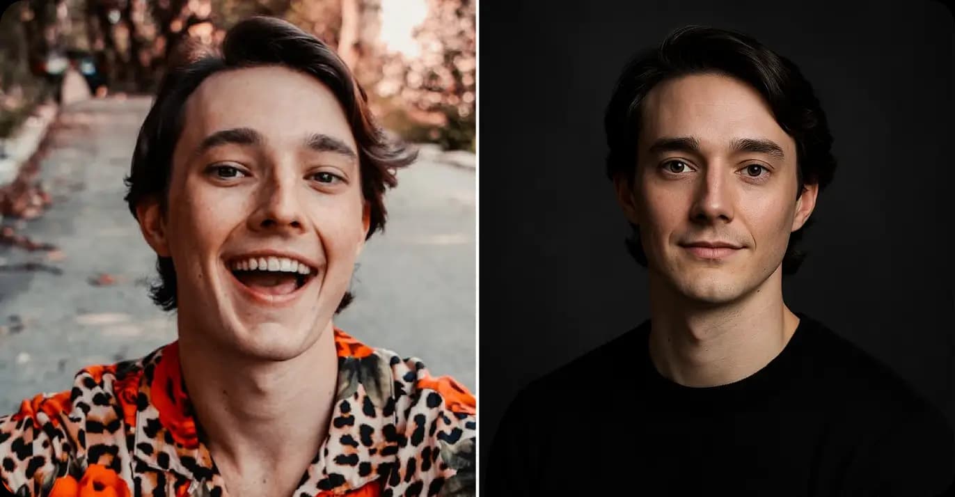 Business Casual Headshots - Free AI Casual Headshots & Casual Corporate Headshots Generator - AI photo transformation style