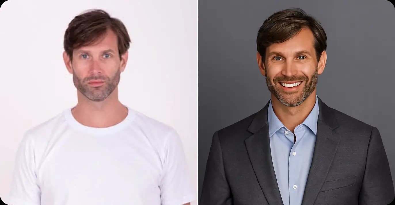 Business Headshots - Free AI Business Headshots & Professional Business Headshots Generator - Before and After
