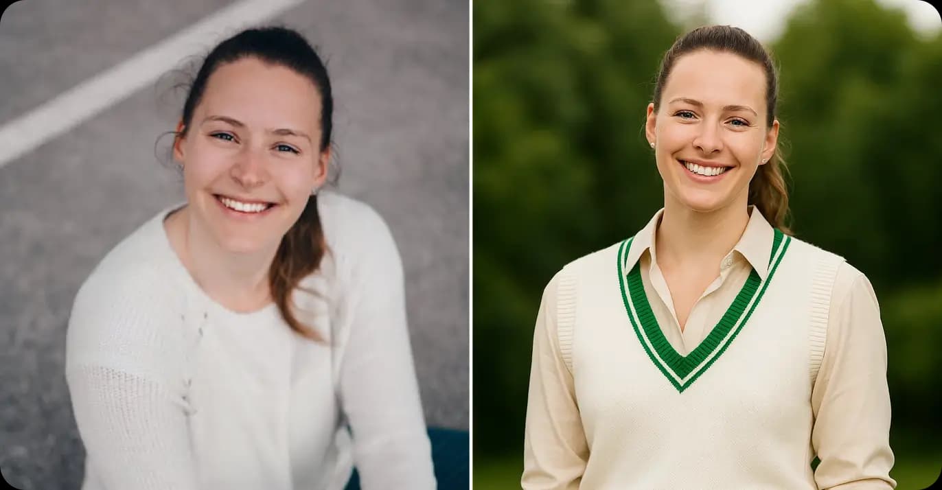 Casual Professional Headshots - Free AI Casual Professional Headshot, Smart Casual Headshots & Casual Professional Photos Generator - Before and After