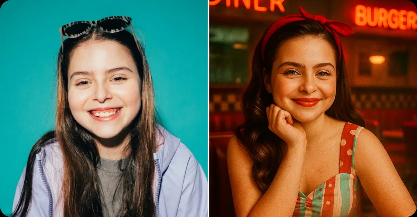 Image Filter Retro Vintage American 1950s Portrait