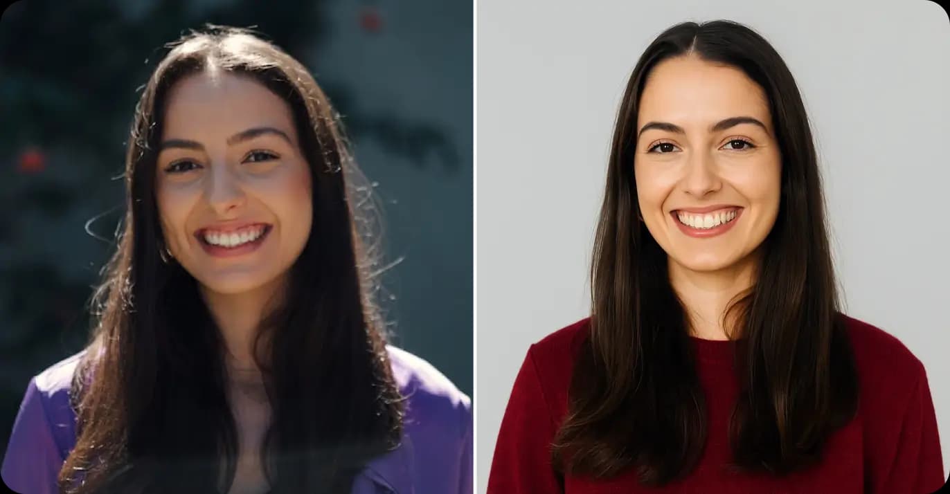 Natural Portrait Warm Simple Authentic Lifestyle - Before and After