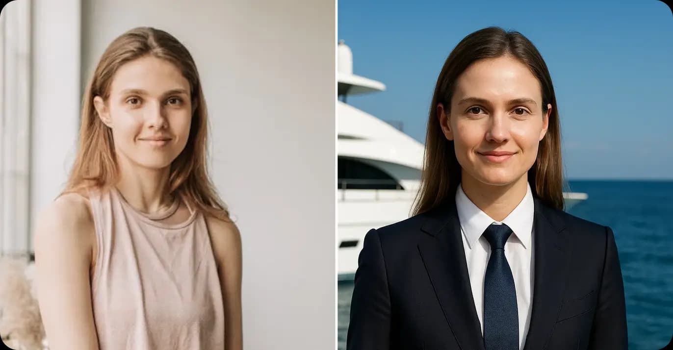 Outdoor Portrait Seaside Beach Professional Lifestyle - Before and After