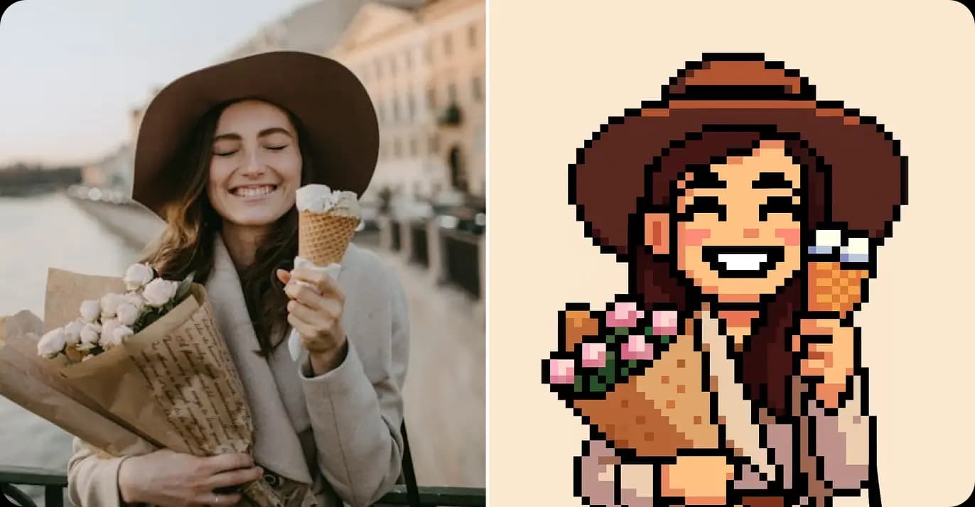 Photo Converter Pixel Art 8bit Retro Gaming