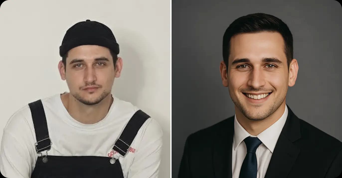 Professional Portrait - Free AI Professional Portrait, Professional Business Portraits & Professional Portrait Photography - Before and After