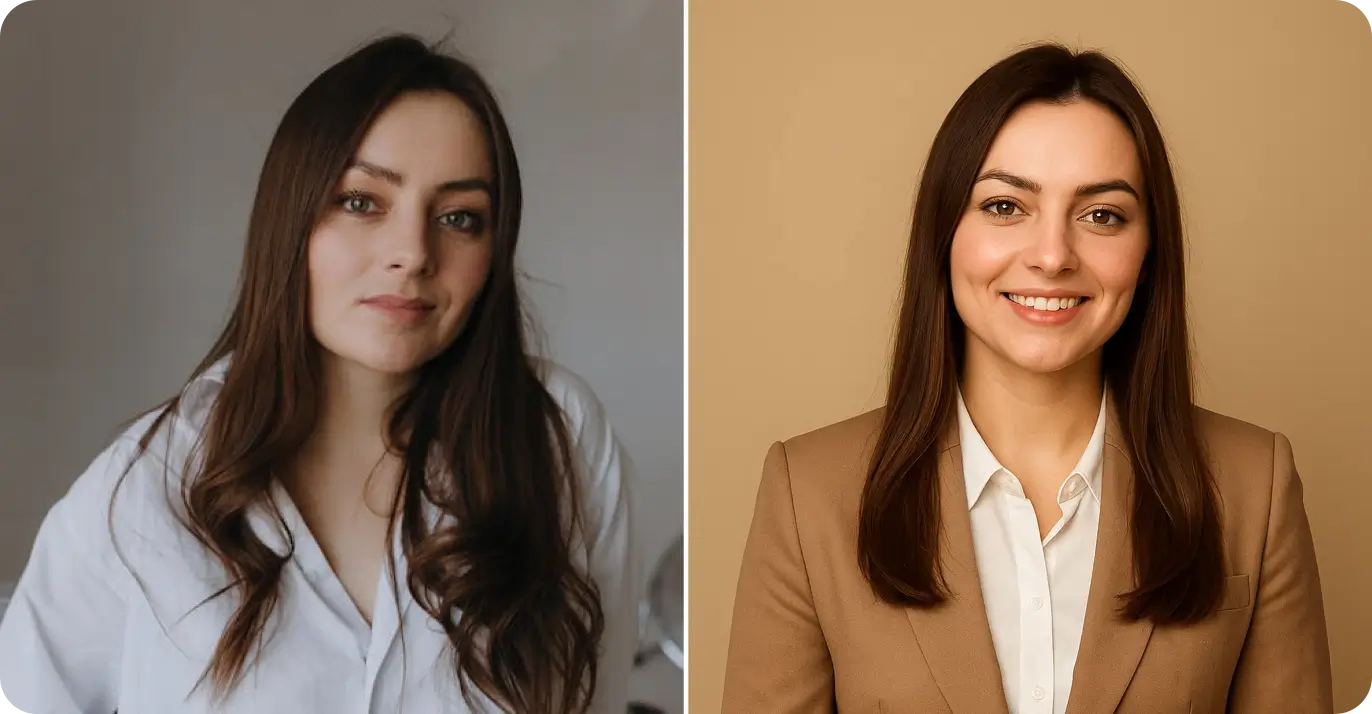 Executive headshots - AI CEO headshots and lawyer headshots transformation - before