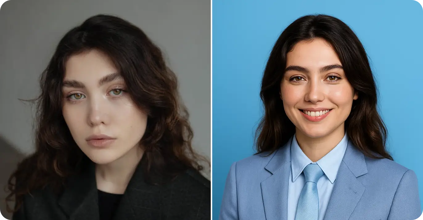 Light blue LinkedIn headshot