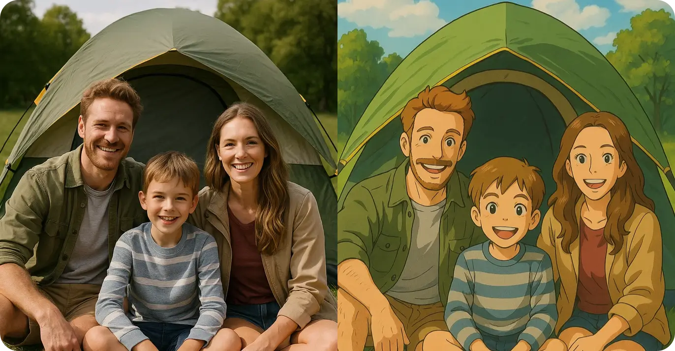 90s Retro Anime Style transformation example - before